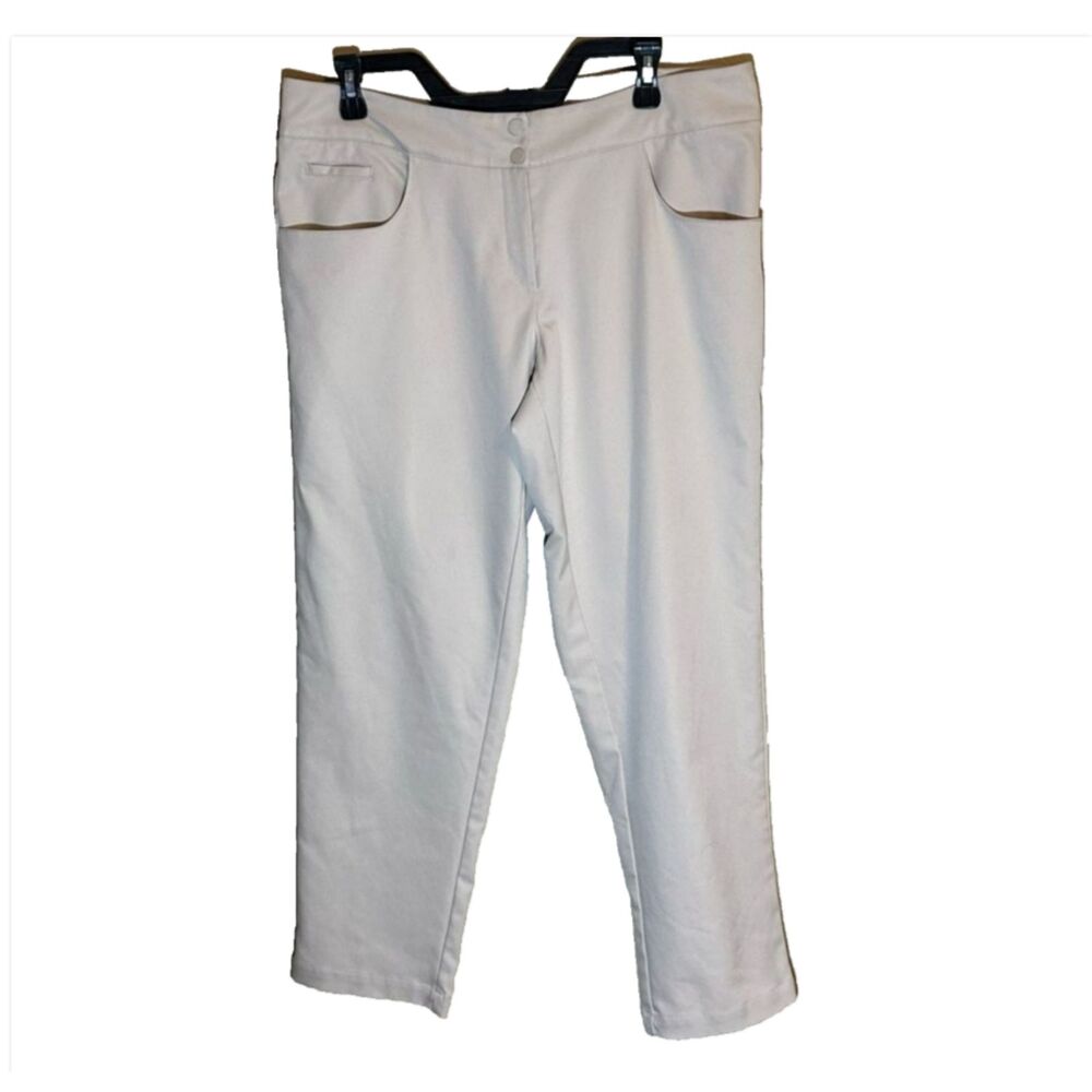 Tail Womens 10 Beige Golf Pants Pockets Lightweight Polyester Sandstone